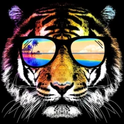 Men's Design By Humans Summer Tiger By Clingcling Tank Top