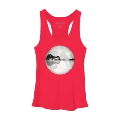 Women's Design By Humans Moonlight Nature Guitar II By Maryedenoa Racerback Tank Top -Design By Humans GUEST cda64e83 e248 4130 9abe 99f77e5c8d4a