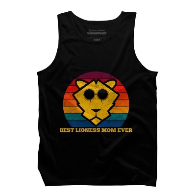 Men's Design By Humans Best Lioness Mom Ever Retro Stripes By Yernar Tank Top 2 Men's Design By Humans Best Lioness Mom Ever Retro Stripes By Yernar Tank Top - Image 2