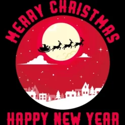 Men's Design By Humans Merry Christmas - Happy New Year By Thriftjd Tank Top