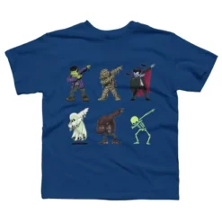 Boy's Design By Humans Dabbing Halloween Creatures Skeleton Zombie Dab By Vomaria T-Shirt -Design By Humans GUEST d19527d6 f140 48b1 b7da fa9a1d361d09