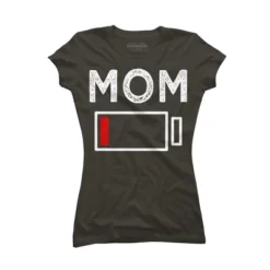 Junior's Design By Humans Mom Low Battery Alert By Shirtpublic T-Shirt -Design By Humans GUEST d1fa4930 d0b5 49b7 90b0 b2b03afbcb2c