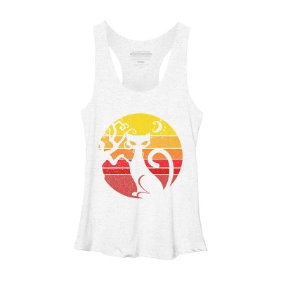 Women's Design By Humans Black Cat Halloween Costume Scary Vintage Cats By TaiHan Racerback Tank Top 8 Women's Design By Humans Black Cat Halloween Costume Scary Vintage Cats By TaiHan Racerback Tank Top - Image 8