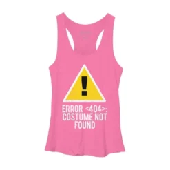 Women's Design By Humans Halloween Error 404 Costume Not Found Apparel By COVI Racerback Tank Top -Design By Humans GUEST d2aa31aa 1e25 4c06 9c50 9099511affa0