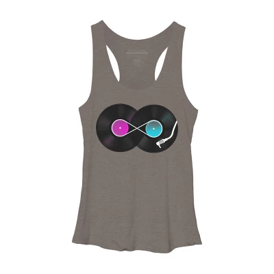 Women's Design By Humans Nonstop Music By Clingcling Racerback Tank Top 3 Women's Design By Humans Nonstop Music By Clingcling Racerback Tank Top - Image 3