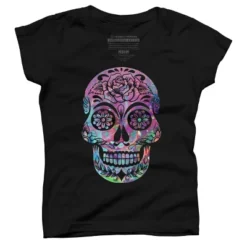 Girl's Design By Humans Halloween Sugar Skull By Honeytree T-Shirt 6 Girl's Design By Humans Halloween Sugar Skull By Honeytree T-Shirt -Design By Humans GUEST d3cbe4ec 1cdf 4c85 ba61 d32a0874017d