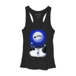 Women's Design By Humans Magical Snowman's Christmas Eve By BluedarkArt Racerback Tank Top -Design By Humans GUEST d41f0edd 7c01 4300 a18c d8f78e60c2e7