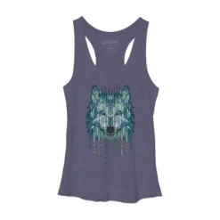 Women's Design By Humans Geometric Wolf By Jun087 Racerback Tank Top -Design By Humans GUEST d42f9549 f36b 4b11 a2f1 bc6eb78ac675