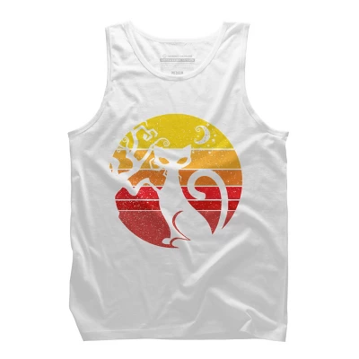 Men's Design By Humans Black Cat Halloween Costume Scary Vintage Cats By TaiHan Tank Top 6 Men's Design By Humans Black Cat Halloween Costume Scary Vintage Cats By TaiHan Tank Top - Image 6