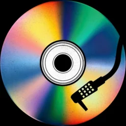 Women's Design By Humans Music Disc By Clingcling Racerback Tank Top