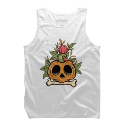 Men's Design By Humans Halloween With Rose Illustration By Rukurustudio Tank Top -Design By Humans GUEST d6013100 a9ff 476a a31c 9c6f4257e6f7