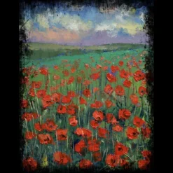 Men's Design By Humans POPPIES By Creese Tank Top