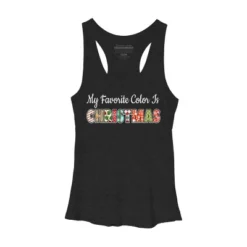 Women's Design By Humans My Favorite Color Is Christmas By C3gdesigns Racerback Tank Top -Design By Humans GUEST d812c8da 8a48 4a37 a573 140d7c717e34