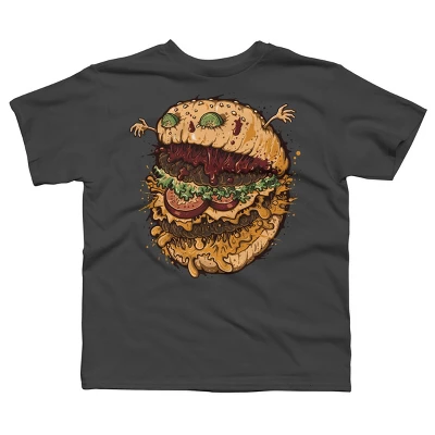 Boy's Design By Humans Monster Burger By LetterQ T-Shirt 6 Boy's Design By Humans Monster Burger By LetterQ T-Shirt - Image 6