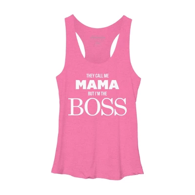 Women's Design By Humans They Call Me Mama But I'm The Boss By Shirz Racerback Tank Top 3 Women's Design By Humans They Call Me Mama But I'm The Boss By Shirz Racerback Tank Top - Image 3