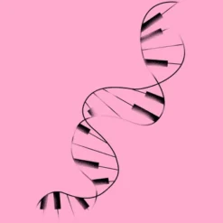 Women's Design By Humans DNA Piano By Tobiasfonseca Racerback Tank Top