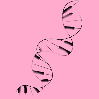 Women's Design By Humans DNA Piano By Tobiasfonseca Racerback Tank Top 1 Women's Design By Humans DNA Piano By Tobiasfonseca Racerback Tank Top