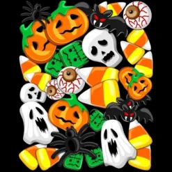 Girl's Design By Humans Halloween Spooky Candies Party By BluedarkArt T-Shirt