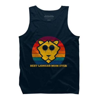 Men's Design By Humans Best Lioness Mom Ever Retro Stripes By Yernar Tank Top 4 Men's Design By Humans Best Lioness Mom Ever Retro Stripes By Yernar Tank Top - Image 4
