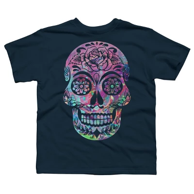 Boy's Design By Humans Halloween Sugar Skull By Honeytree T-Shirt 3 Boy's Design By Humans Halloween Sugar Skull By Honeytree T-Shirt - Image 3