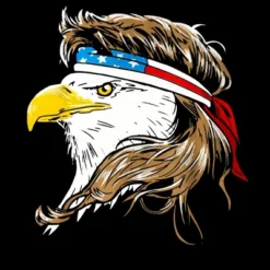 Men's Design By Humans July 4th Eagle Mullet American Flag By Corndesign Tank Top