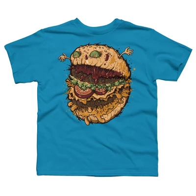 Boy's Design By Humans Monster Burger By LetterQ T-Shirt 4 Boy's Design By Humans Monster Burger By LetterQ T-Shirt - Image 4