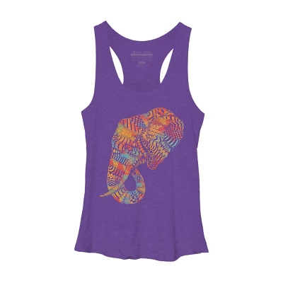 Women's Design By Humans Elephant (Majestic) By Kase Racerback Tank Top 5 Women's Design By Humans Elephant (Majestic) By Kase Racerback Tank Top - Image 5