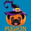 Boy's Design By Humans Pugkin Pumpin Halloween By Trantanphat95 T-Shirt