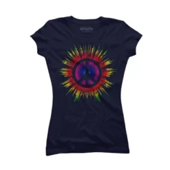 Junior's Design By Humans Tie Dye Peace Sign By Mel00 T-Shirt -Design By Humans GUEST dc6ff2a8 dfc7 467a 88a5 82ea59d93f29