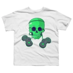 Boy's Design By Humans Halloween Skeleton Skull Crossbones Video Gamer By TaiHan T-Shirt -Design By Humans GUEST dd09fcaa 5d1a 4246 b17c a8f4e0dbcda4