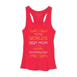 Women's Design By Humans Happy Mother's Day World's Best Mom By Tmsarts Racerback Tank Top -Design By Humans GUEST dd17f40b 3b9d 4b5e b159 726fd89e5fda