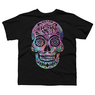 Boy's Design By Humans Halloween Sugar Skull By Honeytree T-Shirt 5 Boy's Design By Humans Halloween Sugar Skull By Honeytree T-Shirt - Image 5