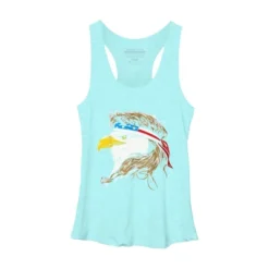 Women's Design By Humans July 4th Eagle Mullet American Flag By Corndesign Racerback Tank Top -Design By Humans GUEST ddb5ee19 9dc5 4c41 94e7 d4e32e16225c