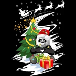 Junior's Design By Humans Christmas T-shirt By CrystalHawk T-Shirt