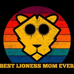 Men's Design By Humans Best Lioness Mom Ever Retro Stripes By Yernar Tank Top
