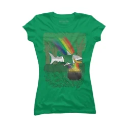 Junior's Design By Humans The Lucky Shark By Nickv47 T-Shirt -Design By Humans GUEST dee1040a 0323 472b a2ae ffdadc67fc98