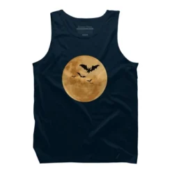 Men's Design By Humans Halloween - Moon By MonkeyStore Tank Top -Design By Humans GUEST defa4370 87f4 4600 a14e 08ae88bf0a92