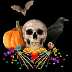 Junior's Design By Humans Halloween Candy Keeper By MomaArt T-Shirt