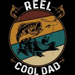 Men's Design By Humans Reel Cool Dad Fishing Boat Trip By KangThien T-Shirt