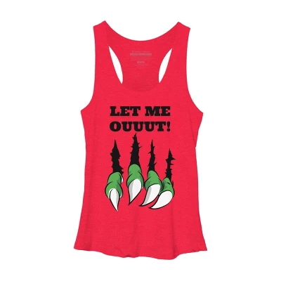 Women's Design By Humans Let The Monster Out Halloween By ArtStyleAlice Racerback Tank Top 7 Women's Design By Humans Let The Monster Out Halloween By ArtStyleAlice Racerback Tank Top - Image 7