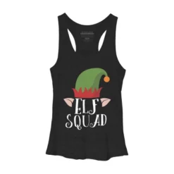 Women's Design By Humans Christmas Elf Squad By GiftsIdeas Racerback Tank Top -Design By Humans GUEST e05edbba 08e0 437f a521 39e224fb09aa
