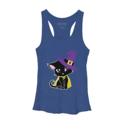 Women's Design By Humans Halloween Cat By AdrianaOliveira Racerback Tank Top -Design By Humans GUEST e214e8ea 3fd5 4e15 b8d7 1dbd0363949f