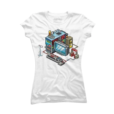 Junior's Design By Humans 8bit Computer By Raynoa T-Shirt 6 Junior's Design By Humans 8bit Computer By Raynoa T-Shirt - Image 6