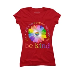 Junior's Design By Humans In A World Where You Can Be Anything Be Kind Lgbt By DragonTee T-Shirt -Design By Humans GUEST e3dcbf26 37b8 4bd1 b165 48f7b1c071a9
