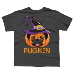 Boy's Design By Humans Pugkin Pumpin Halloween By Trantanphat95 T-Shirt -Design By Humans GUEST e4371222 179c 4c7a ae5a a445a831bbf7