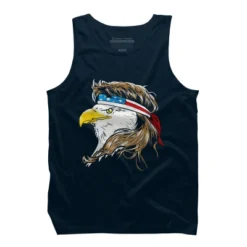 Men's Design By Humans July 4th Eagle Mullet American Flag By Corndesign Tank Top -Design By Humans GUEST e445a9db 6df2 4c56 b12b dd61da9ee38d