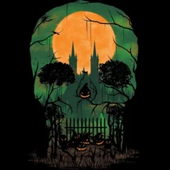 Girl's Design By Humans Skull Grave By Designpro44 T-Shirt