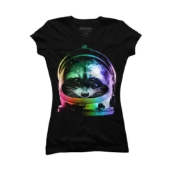 Junior's Design By Humans Astronaut Racoon By Clingcling T-Shirt -Design By Humans GUEST e62e34f1 9ece 4e1c aa91 85fdb3394d08