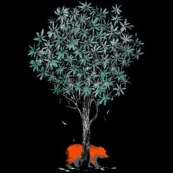 Men's Design By Humans Wild Bear Scratching Tree By Radiomode Tank Top