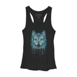 Women's Design By Humans Geometric Wolf By Jun087 Racerback Tank Top -Design By Humans GUEST e8501149 73a2 4184 8436 24e11370c11c